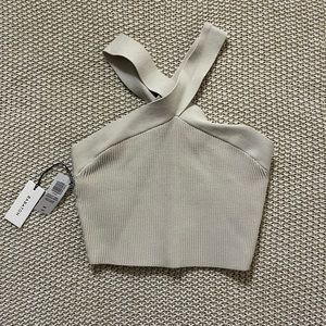 Babaton Sculpt Knot Cross Crop - Matte Pearl